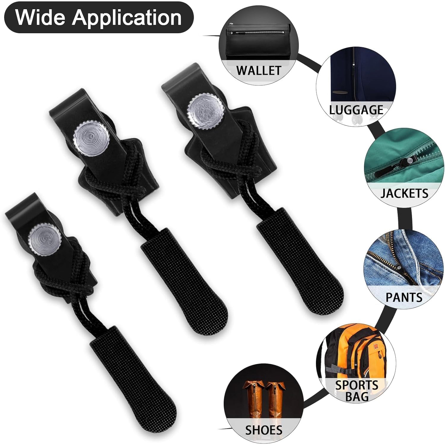 Portable Universal Detachable Zipper Slider (10 Pc / Big) Portable Universal Detachable Zipper Slider (10 Pc / Big)